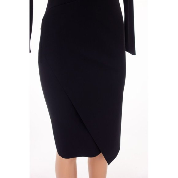 NWOT CHIARA BONI LA PETITE ROBE New 6 42 Aitana Body-Con Dress in Black - Picture 4 of 8